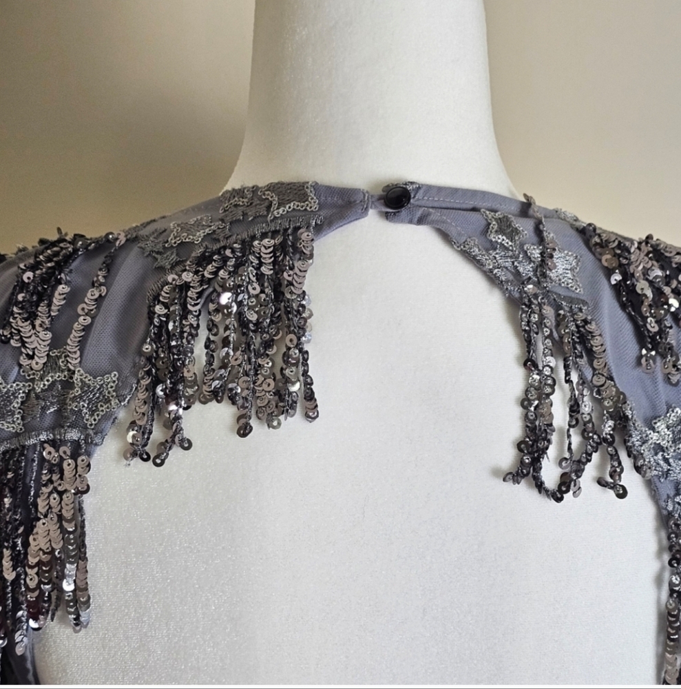 For Love & Lemons - Etoile Sequin Fringe Dress, SZ S, in excellent condition - Picture 8 of 14